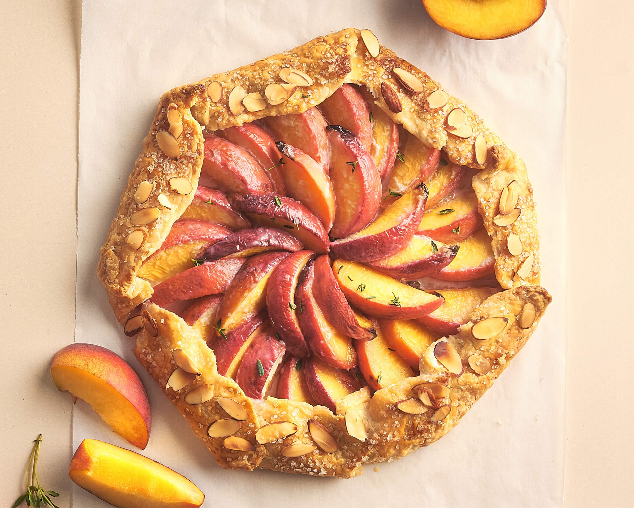peach and thyme galette