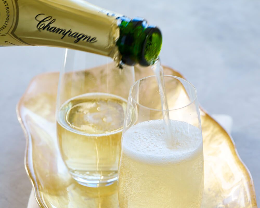 Champagne being poured