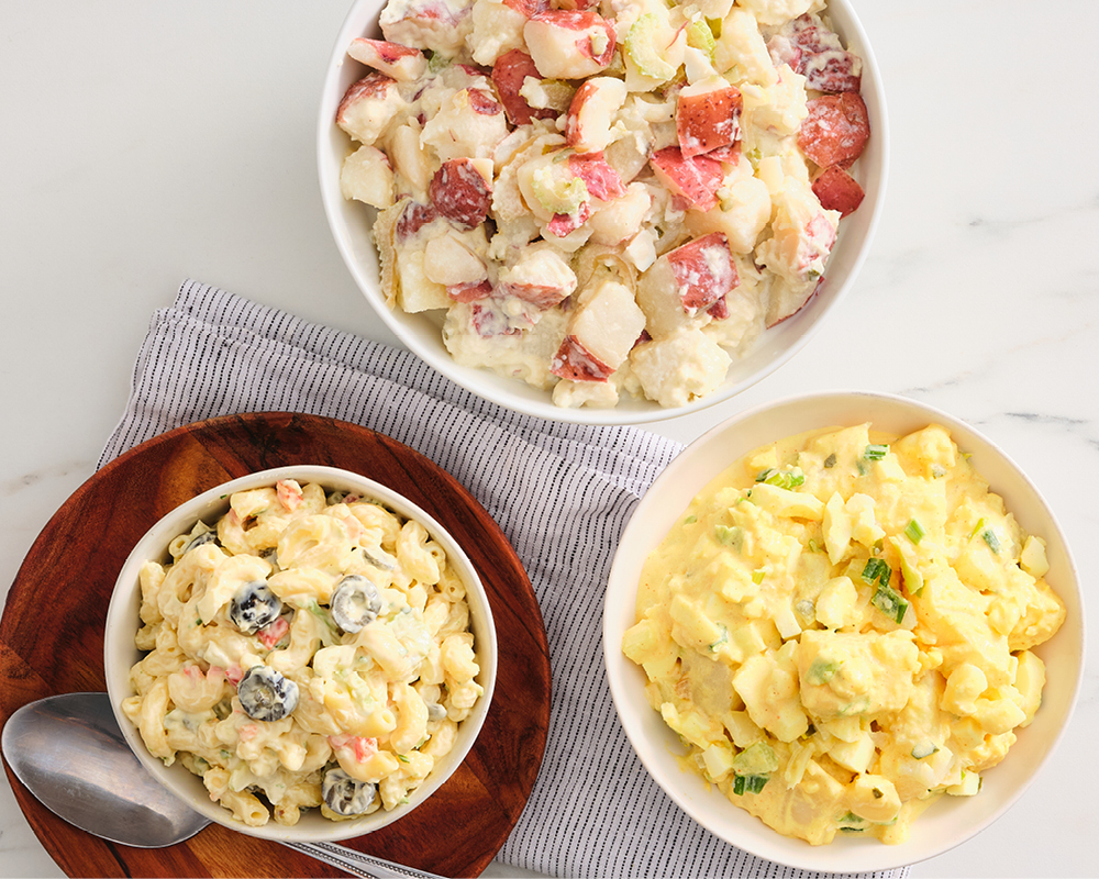 Potato salads and mac salad