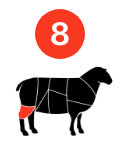 Number 8 Hind Shank Lamb Cut