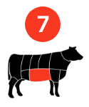 number 7 beef plate icon