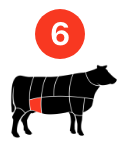 Number 6 beef flank icon