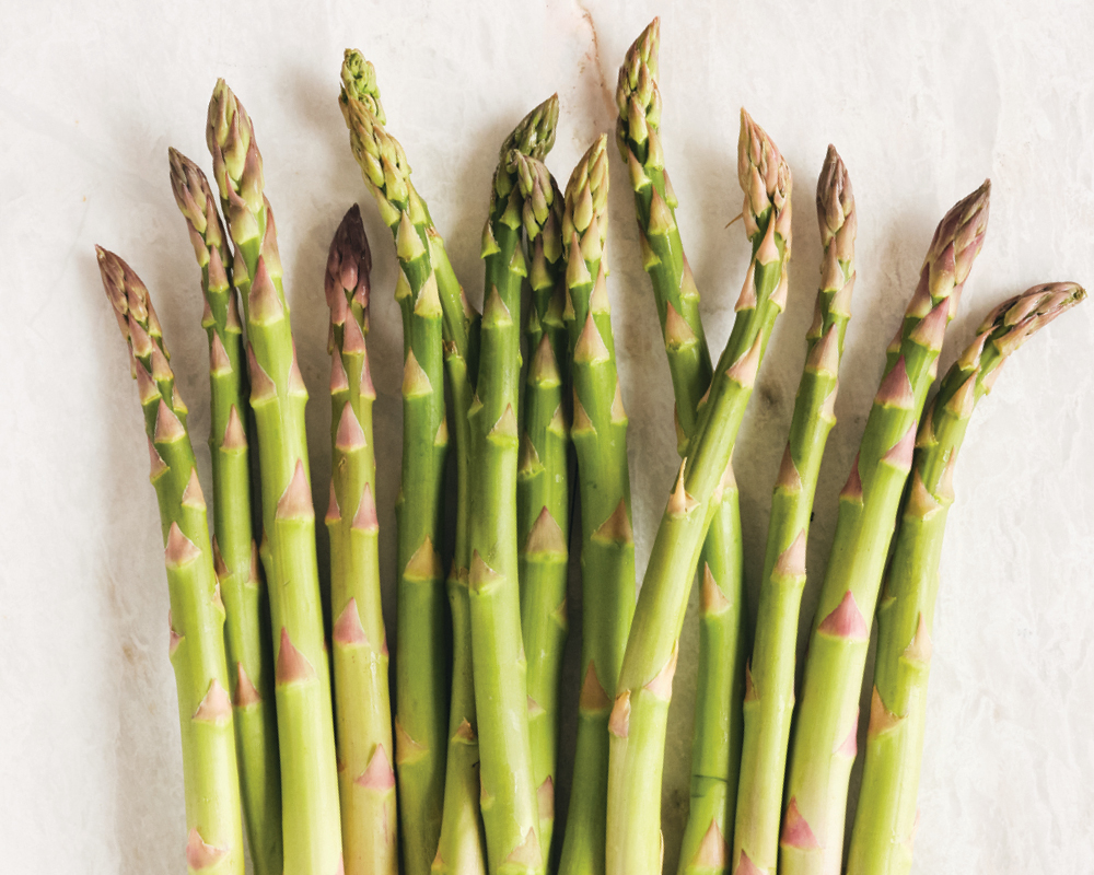 Asparagus on light background