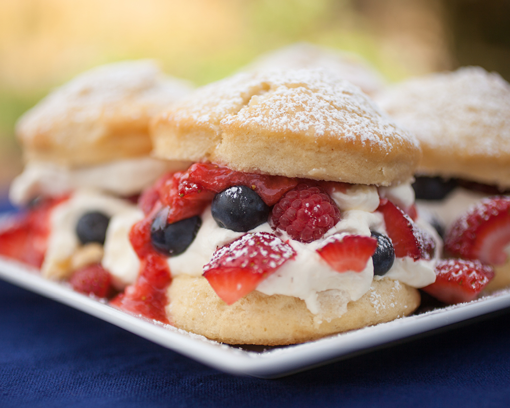 Summer berry shortcake