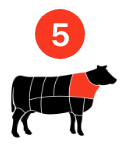 number 5 beef chuck icon
