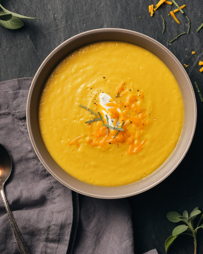 Butternut Squash Cheddar Soup