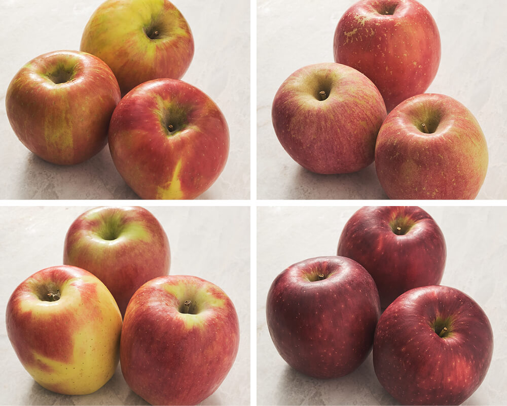 Sugarbee, Fuji, Ambrosia, and Cosmic Crisp  apples