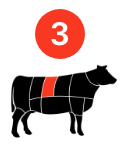 number 3 beef short loin icon