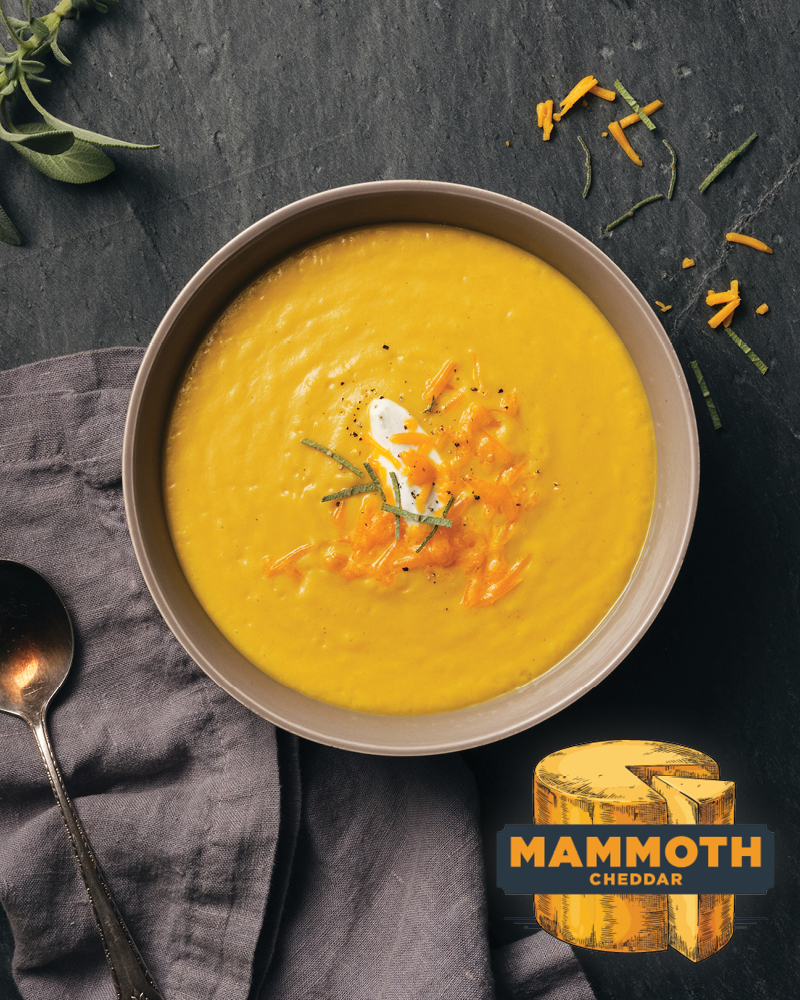 Butternut Apple Cheddar Soup