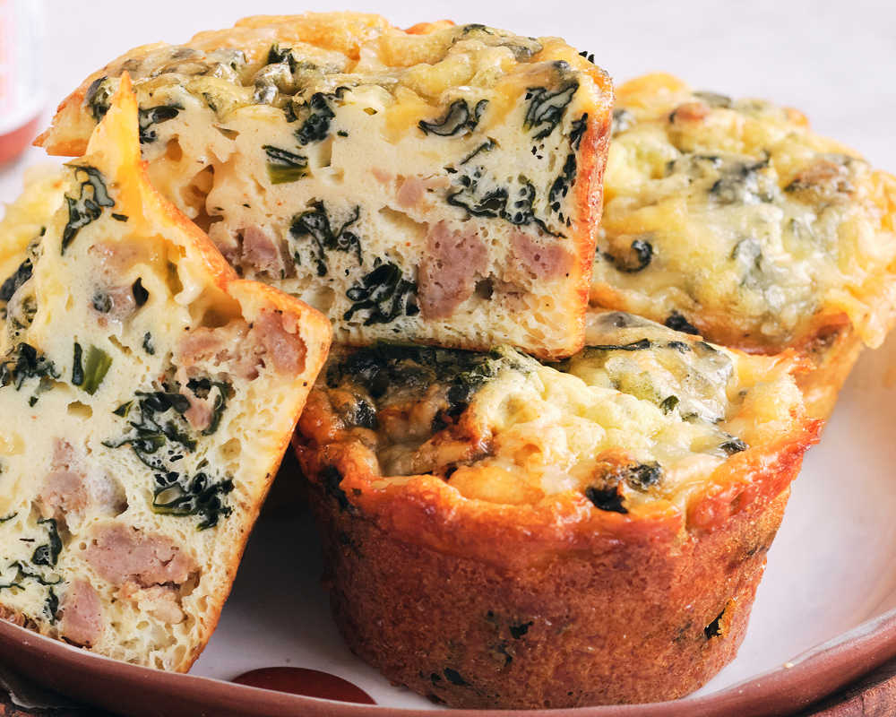 Sausage kale cups