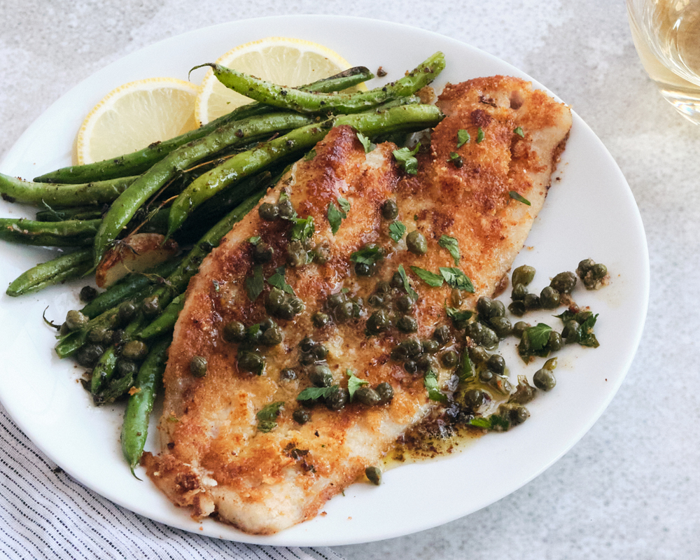 Lemon caper brown butter sole