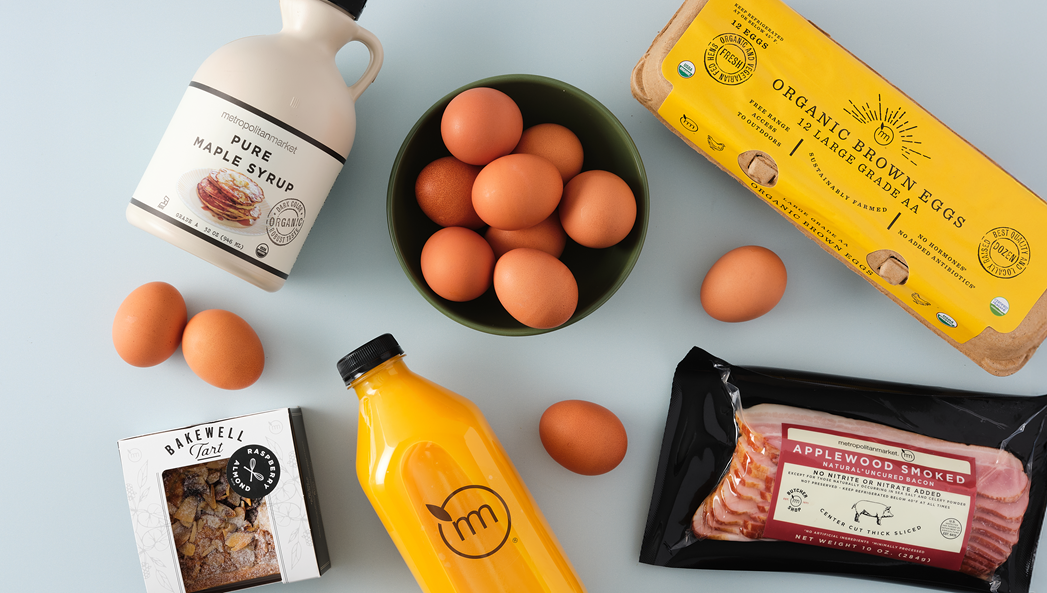 Mix of metropolitan market grocery items