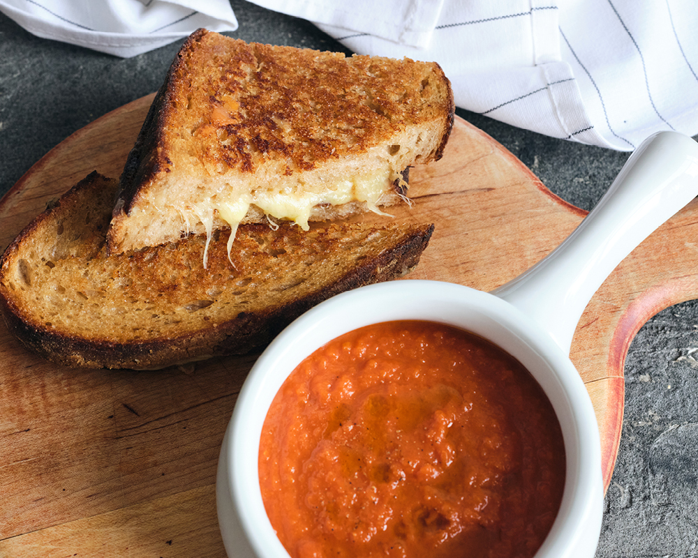 Grilled cheese and tomato soup